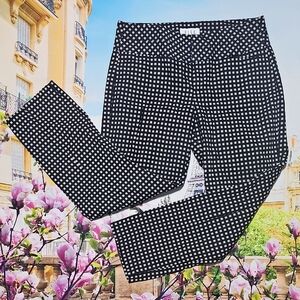 Elle Black and White Checkered Pants Size 6